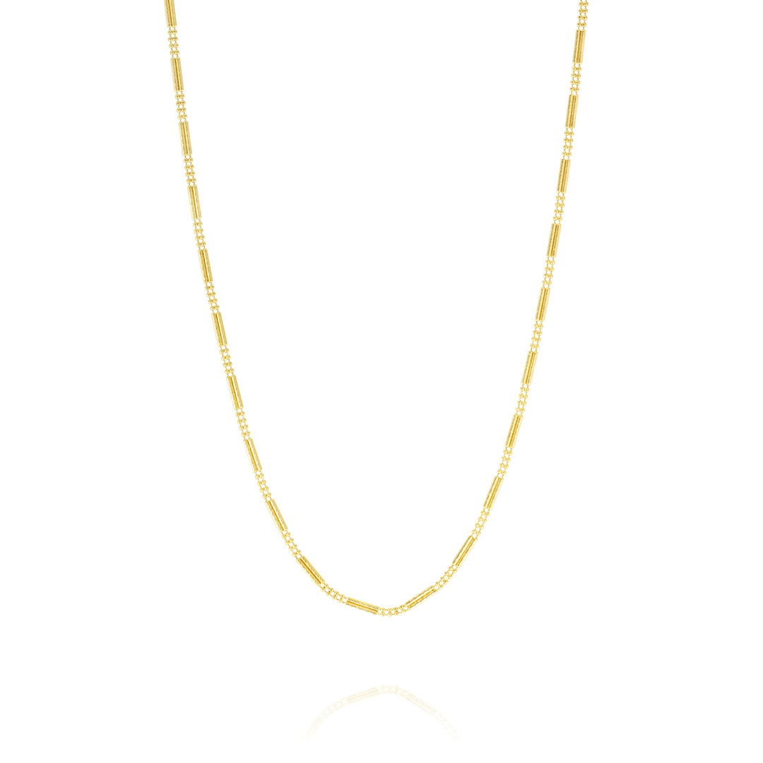 18K Real Gold 2 Layer Seed Chain