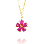 Load image into Gallery viewer, 18K Real Gold Flower Necklace