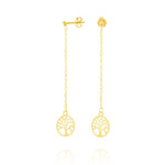 Load image into Gallery viewer, 18K Real Gold Hanging Tree Earring Set
