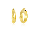 Load image into Gallery viewer, 18K Real Gold Thick Round Loop Earrings