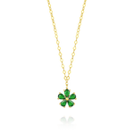 Load image into Gallery viewer, 18K Real Gold Flower Necklace