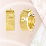 Load image into Gallery viewer, 18K Real Gold Round Loop Earring Set

