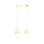 Load image into Gallery viewer, 18K Real Gold Hanging Butterfly Earring Set
