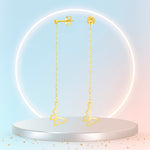 Load image into Gallery viewer, 18K Real Gold Hanging Butterfly Earring Set
