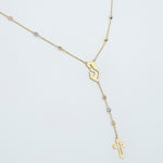 Load image into Gallery viewer, 18K Real Gold Elegant Mama Mary Cross Necklace
