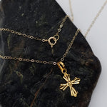 Load image into Gallery viewer, 18K Real Gold Cross Necklace
