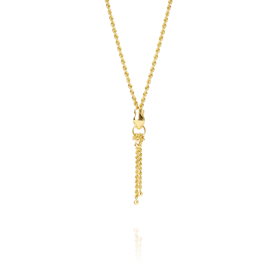 18K Real Gold Fixed Hanging Necklace