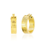 Load image into Gallery viewer, 18K Real Gold Round Loop Earring Set
