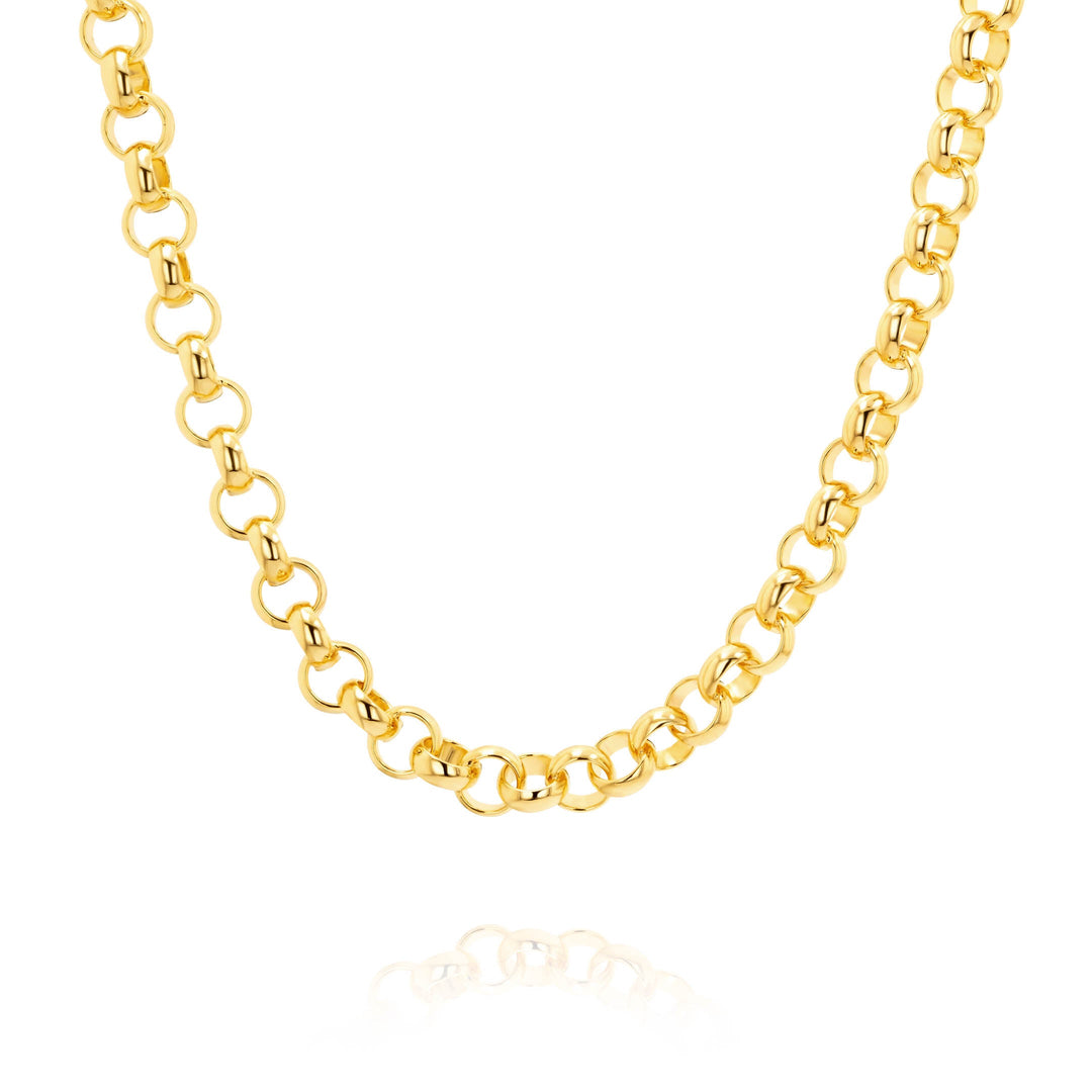 18K Real Gold Elegant Linked Chain