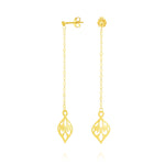 Load image into Gallery viewer, 18K Real Gold Hanging Leaf Earring Set
