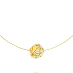 Load image into Gallery viewer, 18K Real Gold Rose Flower Necklace