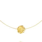 Load image into Gallery viewer, 18K Real Gold Rose Flower Necklace