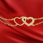 Load image into Gallery viewer, 18K Real Gold Double Layer Heart Stone Bracelet