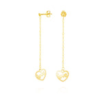 Load image into Gallery viewer, 18K Real Gold Hanging Heart Love Earring Set
