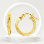 Load image into Gallery viewer, 18K Real Gold Round Loop Earring Set
