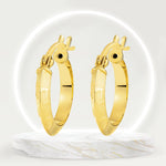 Load image into Gallery viewer, 18K Real Gold Round Loop Earring Set
