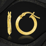 Load image into Gallery viewer, 18K Real Gold Round Loop Earring Set
