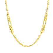 18K Real Gold Elegant Linked Necklace