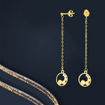 Load image into Gallery viewer, 18K Real Gold Hanging Round Earring Set
