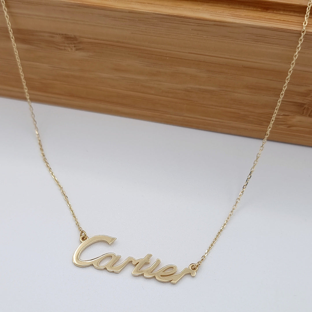 18K Real Gold C.R Necklace