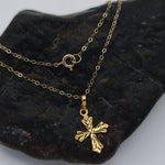 Load image into Gallery viewer, 18K Real Gold Cross Necklace

