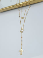 Load image into Gallery viewer, 18K Real Gold Elegant Mama Mary Cross Necklace
