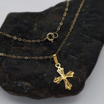 Load image into Gallery viewer, 18K Real Gold Cross Necklace
