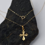 Load image into Gallery viewer, 18K Real Gold Cross Necklace
