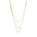 Load image into Gallery viewer, 18K Real Gold 3 Layer Stone Necklace
