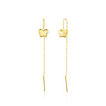 Load image into Gallery viewer, 18K Real Gold Hanging Butterfly Earrings