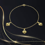 Load image into Gallery viewer, 18K Real Gold Fine Leaf Bracelet

