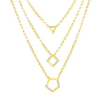 Load image into Gallery viewer, 18K Real Gold 3 Layer Stone Necklace
