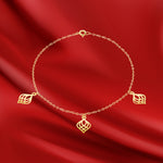 Load image into Gallery viewer, 18K Real Gold Fine Leaf Bracelet
