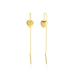 Load image into Gallery viewer, 18K Real Gold Hanging Heart Earrings