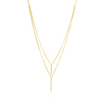 Load image into Gallery viewer, 18K Real Gold 2 Layer Stone Necklace
