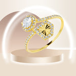 Load image into Gallery viewer, 18K Real Gold Stone Ring
