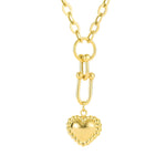 Load image into Gallery viewer, 18K Real Gold U-Link Heart Necklace
