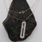 Load image into Gallery viewer, 18K Real Gold Blue Stone Necklace
