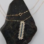 Load image into Gallery viewer, 18K Real Gold Sky Blue Stone Necklace
