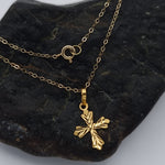 Load image into Gallery viewer, 18K Real Gold Cross Necklace
