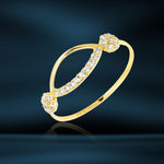Load image into Gallery viewer, 18K Real Gold Stone Ring
