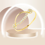 Load image into Gallery viewer, 18K Real Gold Stone Ring
