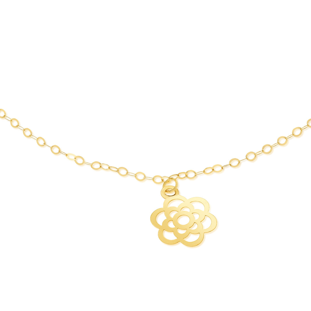 18K Real Gold Fine Flower Bracelet