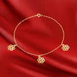 Load image into Gallery viewer, 18K Real Gold Fine Flower Bracelet
