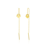 Load image into Gallery viewer, 18K Real Gold Hanging Flower Earrings