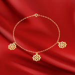Load image into Gallery viewer, 18K Real Gold Fine Flower Bracelet
