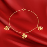 Load image into Gallery viewer, 18K Real Gold Fine Flower Bracelet
