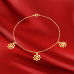 Load image into Gallery viewer, 18K Real Gold Fine Flower Bracelet
