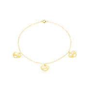 18K Real Gold Fine Love Bracelet