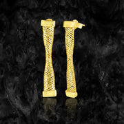 18K Real Gold Belt Stud Earring Set